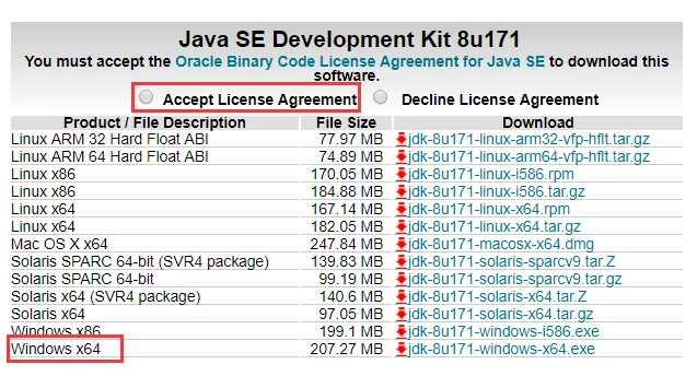 图8：JDK 安装包选择